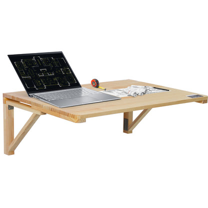 Wandtafel – Klaptafel – Opklapbare Werktafel – Muurtafel – Zwevende Tafel – 80x60 cm – 100% Grenenhout – Draagvermogen 45 kg