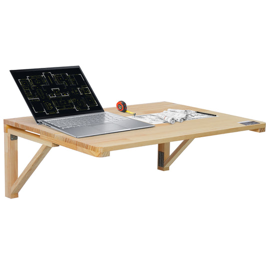 Wandtafel – Klaptafel – Opklapbare Werktafel – Muurtafel – Zwevende Tafel – 80x60 cm – 100% Grenenhout – Draagvermogen 45 kg