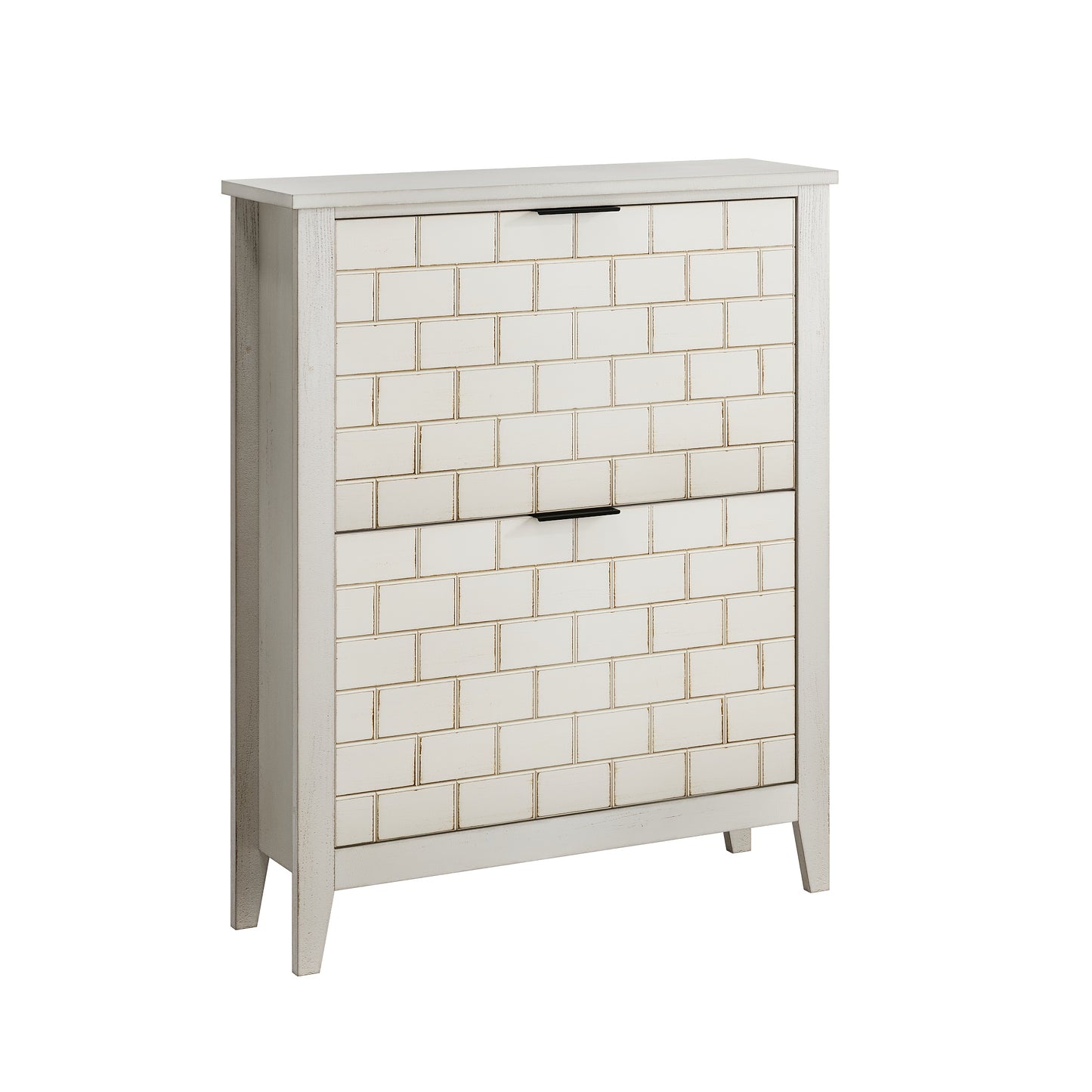 Schoenenkastje – Schoenenopberger – Schoenenrek – Schoenenkast – Schoenendisplay – Wit Vrijstaand Mid-Century Modern – Ruimtebesparend Verticaal Ontwerp – Duurzaam Rattan Materiaal