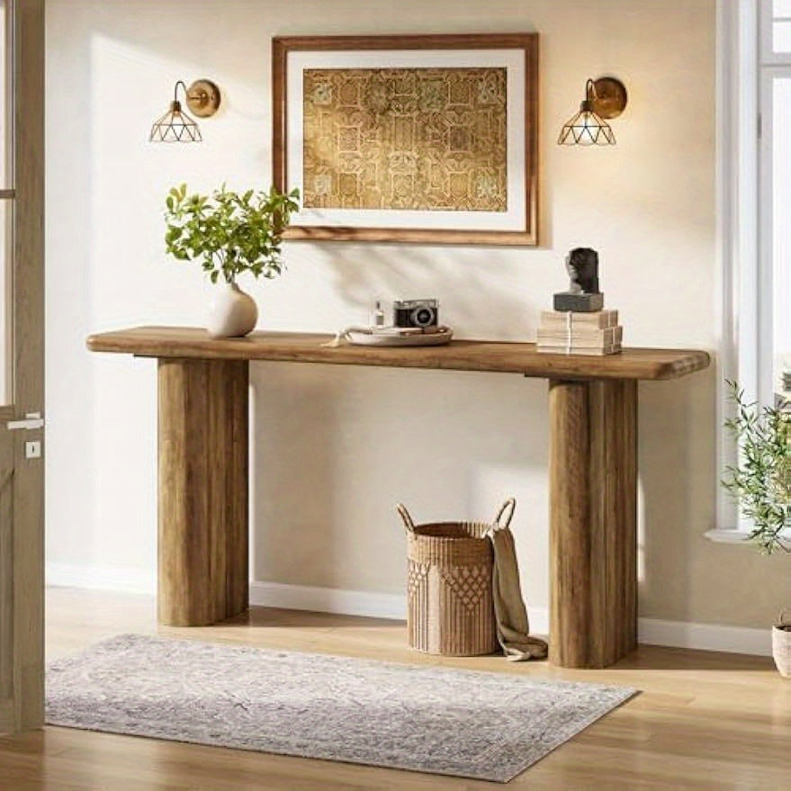Sidetable – Wandtafel – Haltafel – Consoletafel – Dressoir – Extra Lang 160 cm – Stevig Geperst Hout – Ruimtebesparend Smal Ontwerp