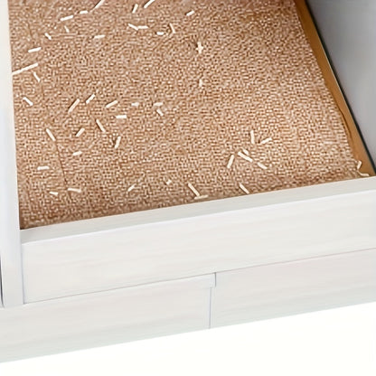 Kattenkast – Kattenbak Kast – Kattenbak Meubel – Kattenhuis – Kattenbakkast – Verborgen Kattenbak Voor 2 Katten – Hoogwaardig Wit MDF – 140 cm Breed