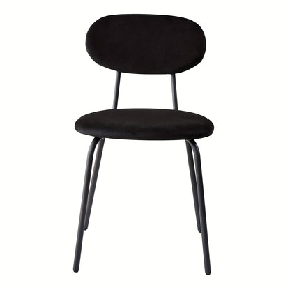 Eetkamerstoelen Set – Stoelen – keukenstoelen – Dining Chairs – Zitstoelen – Zwarte Metalen Poten – Velvet Bekleding – Ergonomisch Design – Zithoogte 47 cm