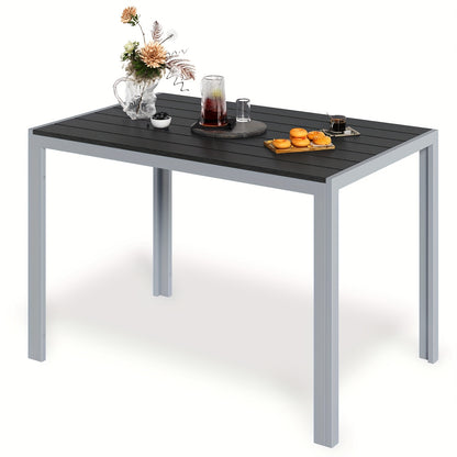 Buitentafel – Tuintafel – Eettafel Buiten – Outdoor Tafel – Terrastafel – 110x70 cm – Weerbestendig WPC Blad – Lichtgewicht Aluminium Frame