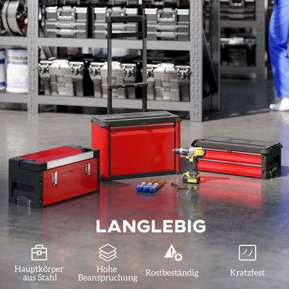 Gereedschapskoffer – Gereedschapskist – Toolbox – Gereedschapwagen – Werkplaats Organizer – Compact Ontwerp – Stevige Metalen Constructie – Mobiel Met Zwenkwielen