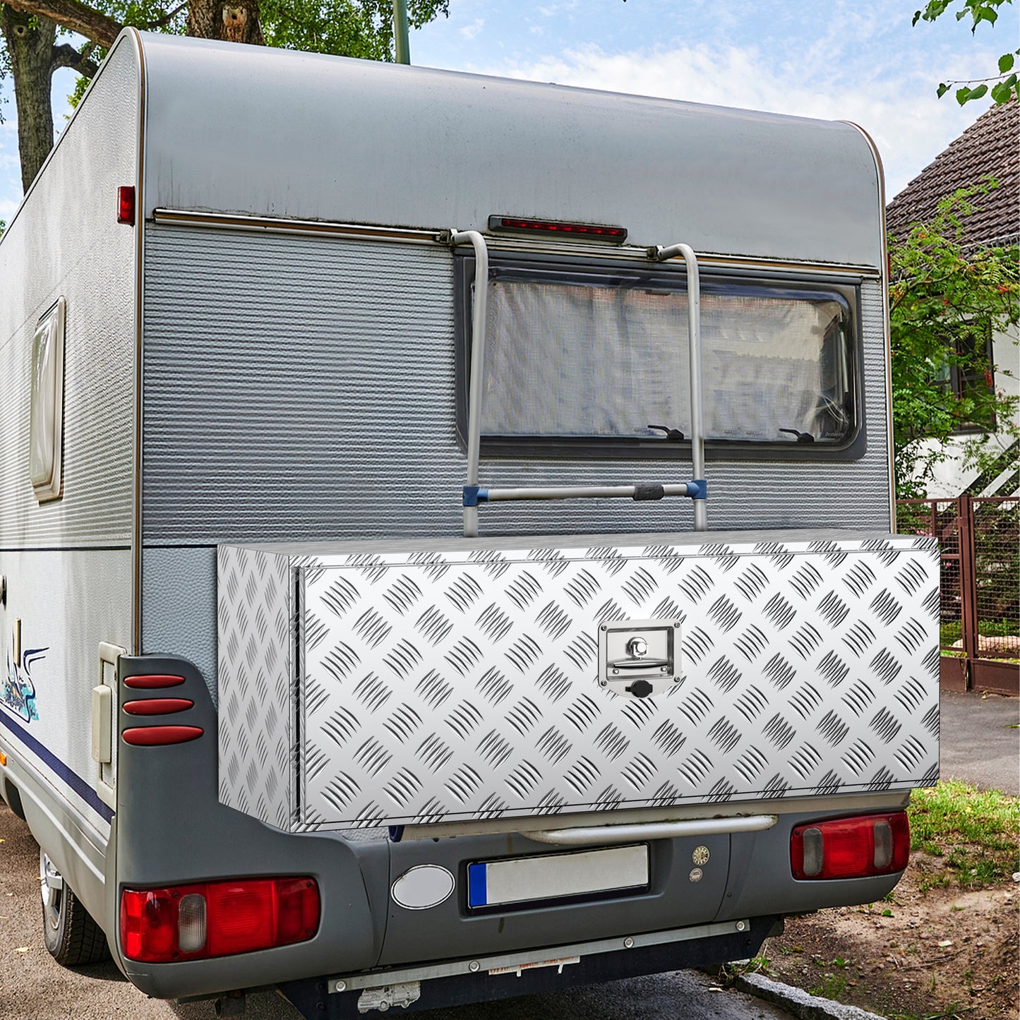 Gereedschapskist – Gereedschapskoffer – Toolbox – Opbergkist – Aluminium Opbergbox – 110L Inhoud – Met Pinionslot en Sleutels