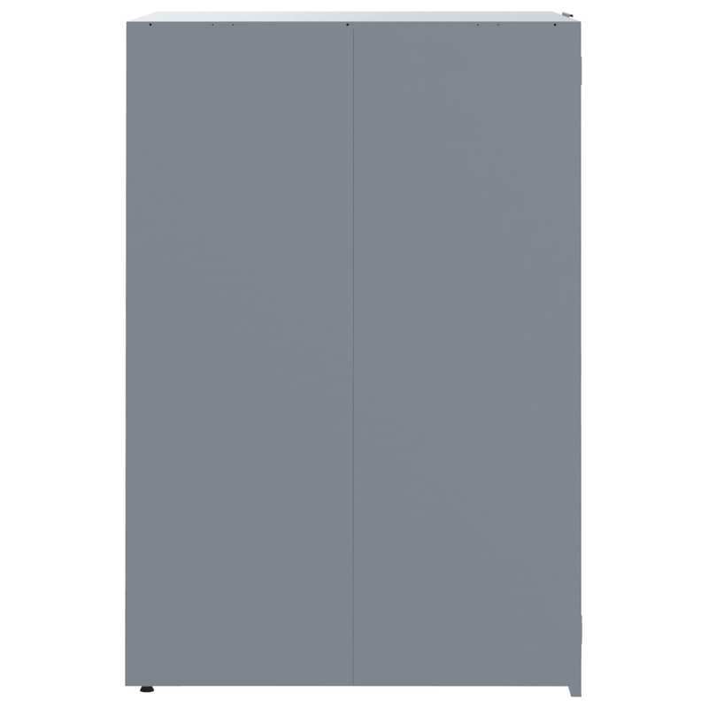 Containersdeksel – Vuilnisbakafdekking – Afvalbakhoes – Containerkap – Afvalcontainer Deksel – Stevig Stalen Frame – 4 Containers Met Wielen – Grijs – 276x79x117 cm