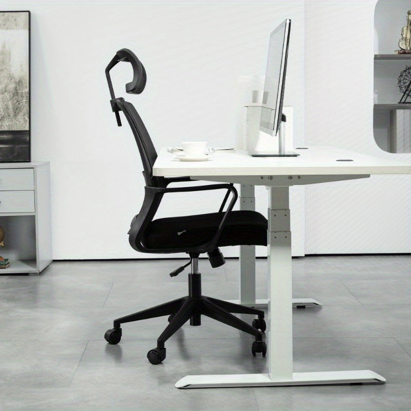 Bureaustoel – Office Chair – Draaistoel – Gamestoel – Werkstoel – Ergonomisch Design – Verstelbare Hoofdsteun – Ademend Mesh Materiaal