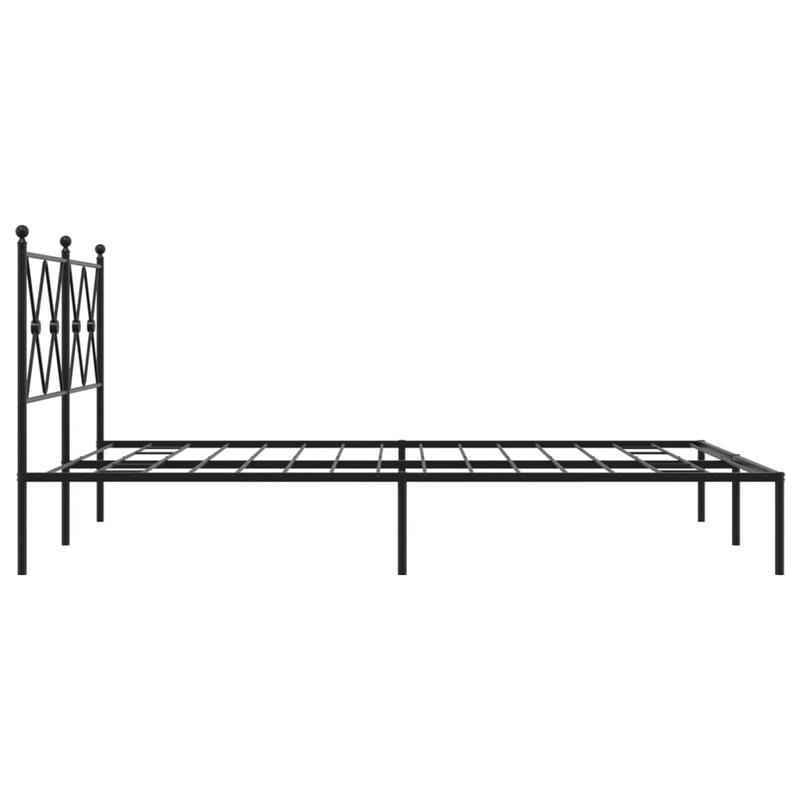 Metal Bed Frame with Headboard, 140X190 Cm