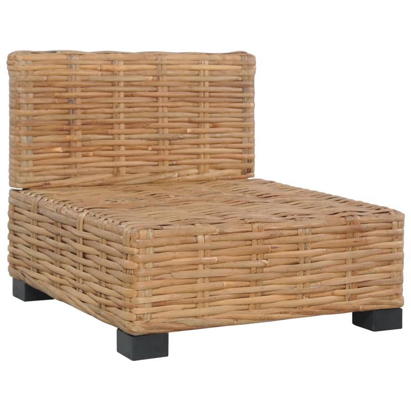 Buitenbankje – Tuinbankje – Balkonbank – Loungesofa – Buitenmeubel – Variant Brun – Weerbestendig Rattan-Kunststof – Inclusief Comfortabele Beige Kussens