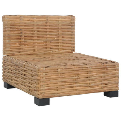 Buitenbankje – Tuinbankje – Balkonbank – Loungesofa – Buitenmeubel – Variant Brun – Weerbestendig Rattan-Kunststof – Inclusief Comfortabele Beige Kussens