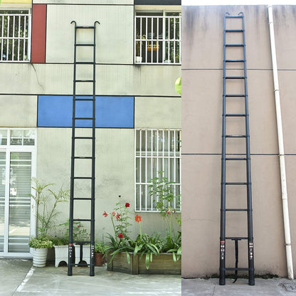 Uitklapladder – Vouwladder – Uitschuifladder – Telescopische Ladder – Trapladder – 5 Meter – Aluminium – Lichtgewicht – Antislip Voeten – Afneembare Haken