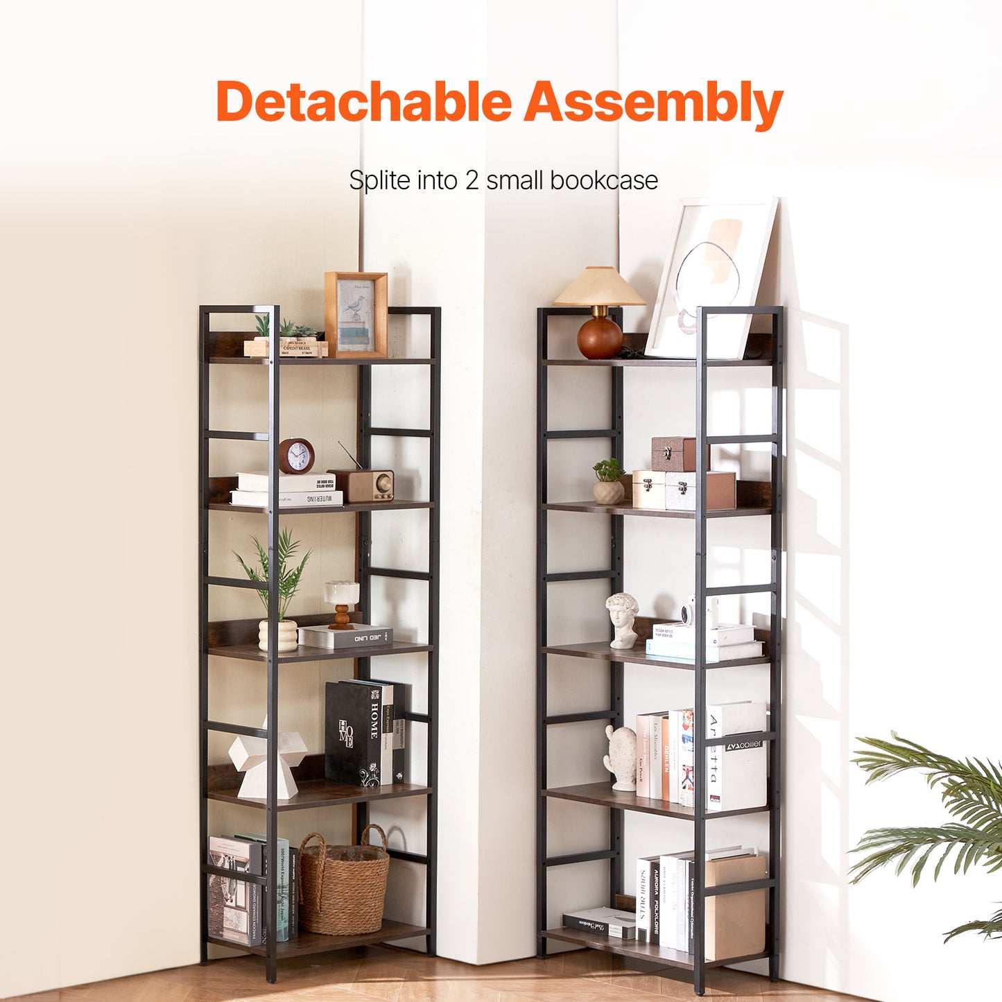 Boekenkast Metaal – Boekrek – Plantenrek – Opbergkast – Wandkast – 14 Lagen – Stabiel Metalen Frame – Waterafstotende Panelen