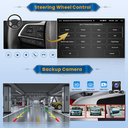 Autostereo – Autoradio – Car Stereo – Multimedia Systeem – Android Autoradio – 8 Inch HD Touchscreen – Android 15 OS – 4GB RAM 64GB Opslag – Draadloze CarPlay & Android Auto – Inclusief AHD Achteruitrijcamera