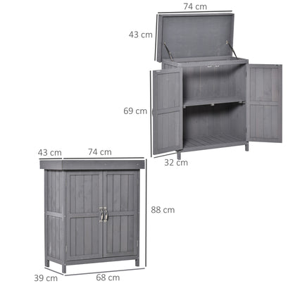 Tuinkast – Tuinkastje – Tuinschuur – Tuinberging – Buitenkast – Massief Vurenhout – Waterafstotend Dak Met Bitumenlaag – Compact 74x43x88 cm