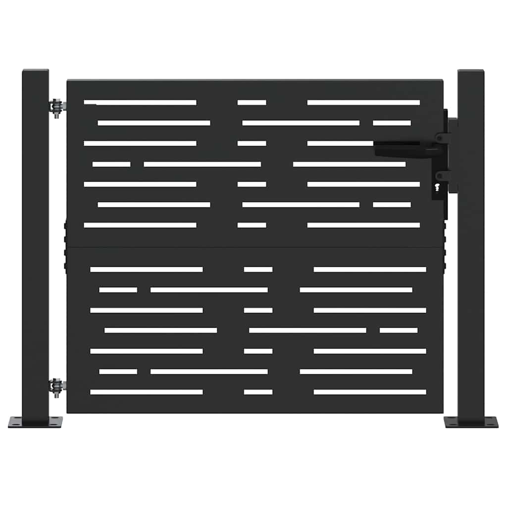 Toegangspoort – Tuinpoort – Beveiligingspoort – Buitendeur – Metaalpoort – 105 x 100 cm – Gepoedercoat Staal – Insteekslot Veilig
