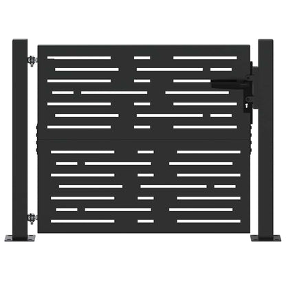 Toegangspoort – Tuinpoort – Beveiligingspoort – Buitendeur – Metaalpoort – 105 x 100 cm – Gepoedercoat Staal – Insteekslot Veilig