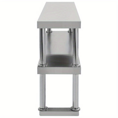 Keuken Werkbank – Werktafel – RVS Werkblad – Werkbank Met Bovenplank – Keukentafel – Roestvrij Staal – 120x60 cm – 150 cm Hoog