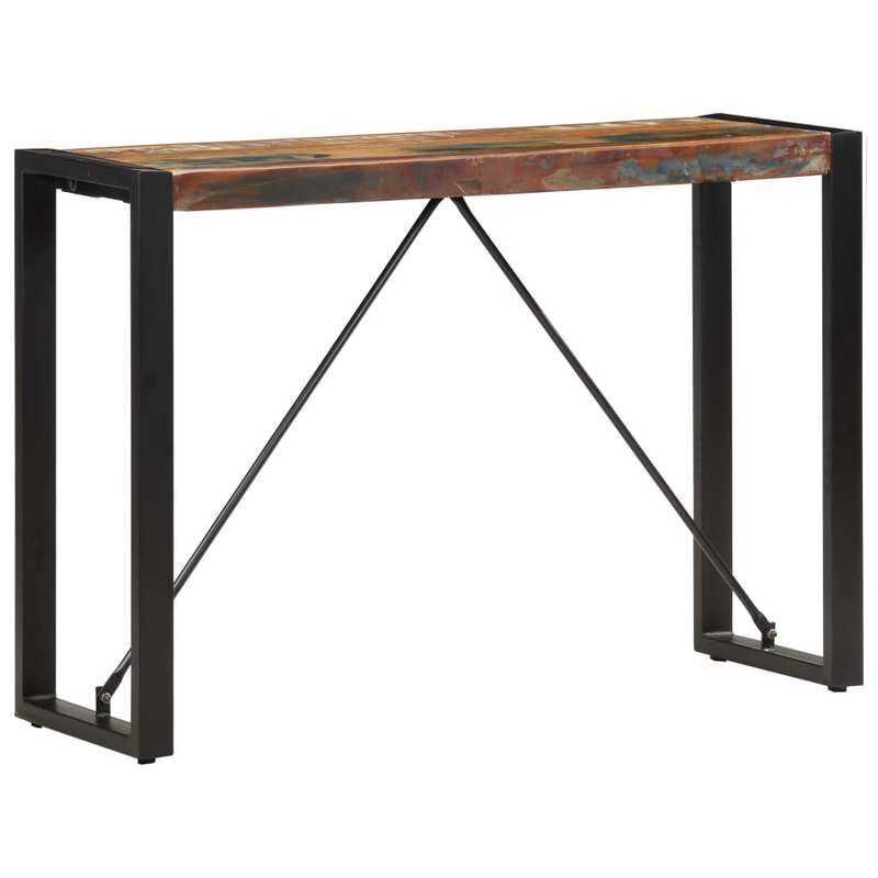 Console Table 110x35x76 cm Solid Reclaimed Wood/Console Table/Desk/Side Table/Garden Table/Phone Table. This sturdy material table is both practical and decorative, perfectly complementing your decor. The surface is ideal for