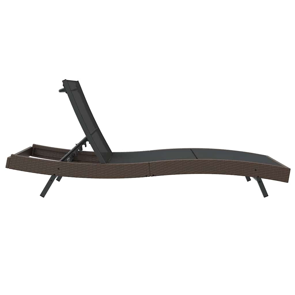 Loungechair – Loungestoel – Fauteuil – Relaxstoel – Tuinstoel – Verstelbaar Rugleuning 5-standen – Weerbestendig Poly Rattan Met Stalen Frame