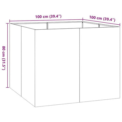 Plantenbak 100x100x80cm gegalvaniseerd staal, Plant Pot, Maceteros Para Plantas Artificiales, Macetas Decorativas Para Sala, Maceteros Grandes Para Exterior, Vaso Grande Para Planta, Macetas De Jardin Grandes, Macetas Grandes