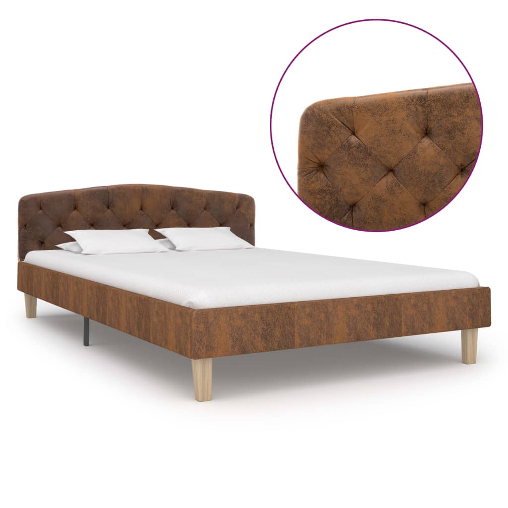 Bedframe – Bedframes – Bedbodem – Slaapbank – Eenpersoonsbed – 120x200 cm – Stabiel MDF & Stalen Frame – Eenvoudige Montage