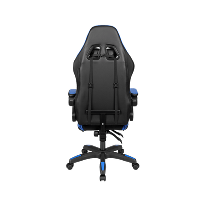 Gamingstoel – Gamestoel – Gaming Chair – Game Stoel – Bureaustoel – Verstelbare Rugleuning 145° – Eco-Leren Bekleding - Zwart/Blauw