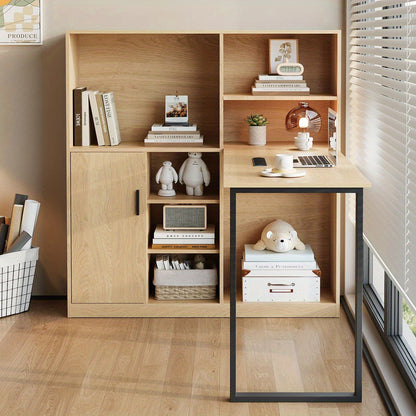 Bureau – Bureau Tafel – Werkplek – Bureaublad – Computertafel – Natuurlijke Kleur – 120 cm Breed – Hoogwaardig Leren Tafelblad