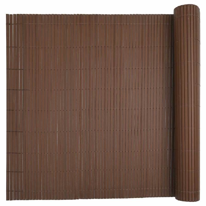 Strong and stable Tuinhek Dubbelzijdig Bruin 1.8x5m PVC, Outdoor Enclosure, Backyard Divider, Heavyduty Barrier, Doublesided Fencing, Pvc Fencing, Pet Owners, Diy Installers