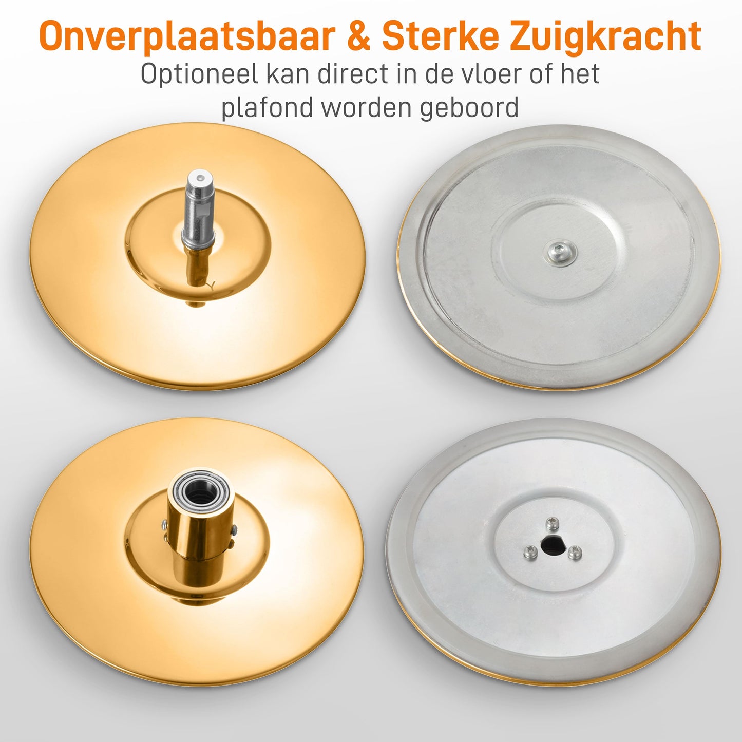 Danspaal – Pole Dance Paal – Standaard Danspaal – Fitnesspaal – Draaibare Paal – Verstelbare Hoogte 203-274 cm – Gouden Roestvrij Staal