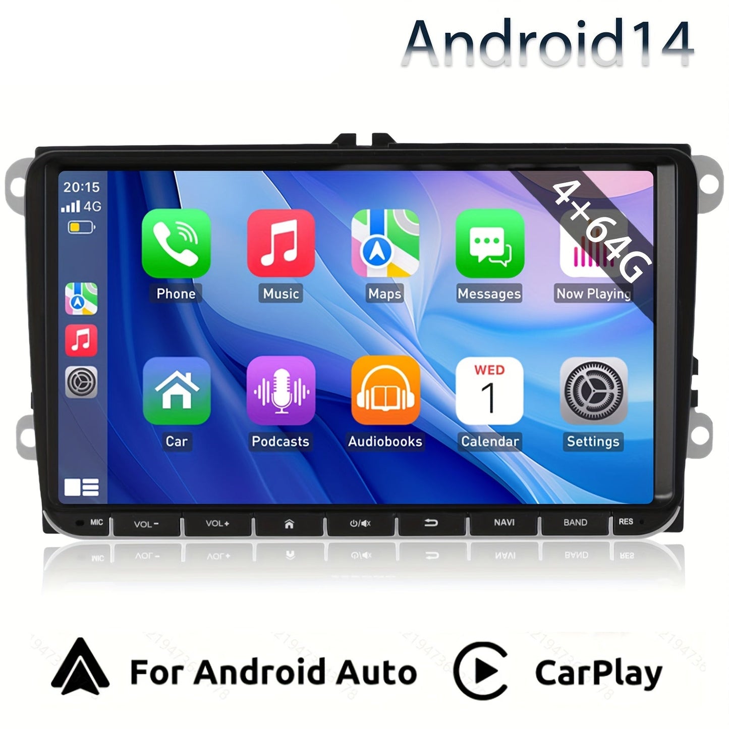 Autoradio – Car Stereo – Auto Radio – Multimedia Speler – 7 Inch Touchscreen – Android 14 – Draadloze CarPlay & Android Auto