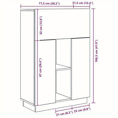 Opbergtafel – Werktafel – Bureau – Studietafel – Schrijfmeubel – Wit – Lade Opbergruimte – Strak Design