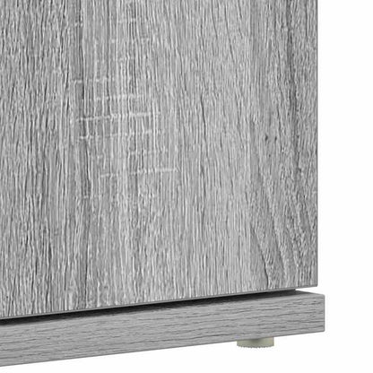 Schoenenkast – Schoenopberger – Schoenrek – Schoenenschuur – Grijze Kast – Sonoma Grijs – 80x39x180 cm – Duurzaam Hout – Geschikt Voor Woonkamer En Veranda