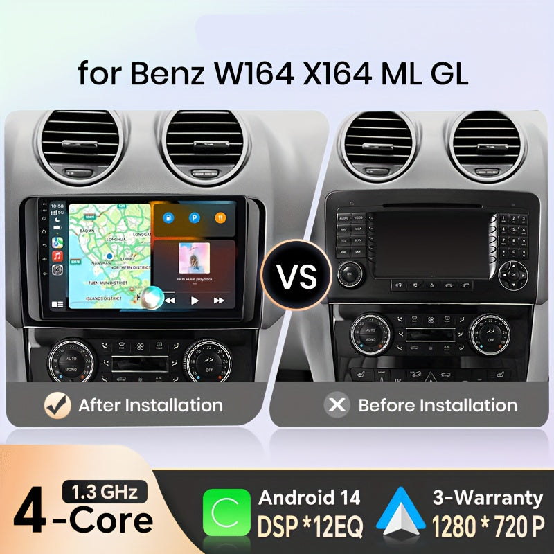 Multimedia Speler – Autoradio – Navigatiesysteem – Infotainmentsysteem – 2-DIN Unit – Draadloze CarPlay & Android Auto – 10-Inch IPS Scherm – 4GB RAM 64GB Opslag