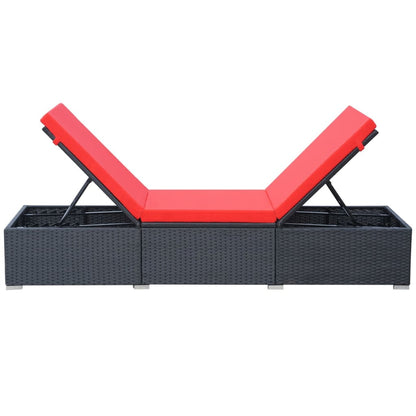 Loungestoel – Verstelbare Tuinstoel – Buitenstoel – Ligstoel - Rattan Stoel – Verstelbare Rugleuning – Weerbestendig Frame – Comfortabel Foam Kussen