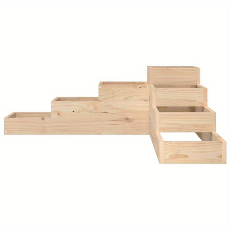 Plantenrek – Plantenladder – Plantenstandaard – Bloemenrek – Plantentrap – Massief Grenenhout – 106x104,5x36 cm – Stevig & Ruimtebesparend