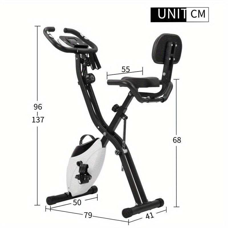 Hometrainer – Inklapbare Fiets – Fitnessfiets – Compacte Hometrainer – Magnetisch Weerstandssysteem – Lichtgewicht Aluminium Frame