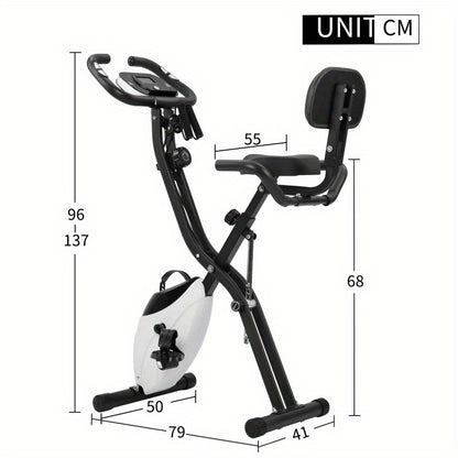 Hometrainer – Inklapbare Fiets – Fitnessfiets – Compacte Hometrainer – Magnetisch Weerstandssysteem – Lichtgewicht Aluminium Frame