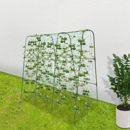 Tuinboog – Rozenboog – Klimboog – Plantenboog – Rankhulp – Stalen Klimtuinboog 120x120 cm – PE-Gecoate Buis – Stevige Poten – Weerbestendig Groen