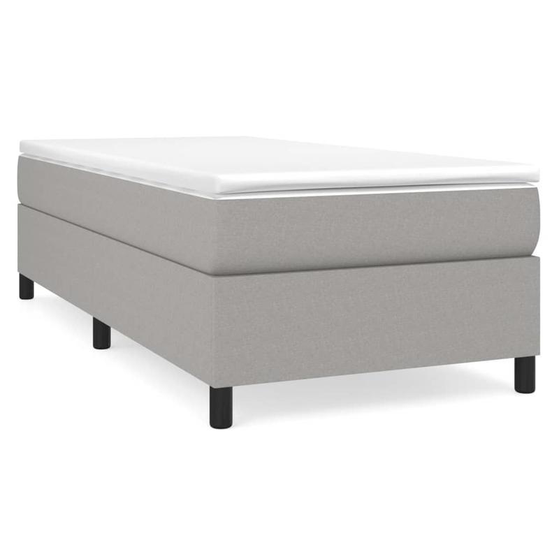 Bed frame without Mattress Grigio Chiaro 80x200cm Tissue Practical, removable, suitable for all seasons, Spacesaving Bed, Versatile Bedding, Stylish Bed Frame, Modern Bedroom, Easy Assembly, Lightweight Construction, Slatted