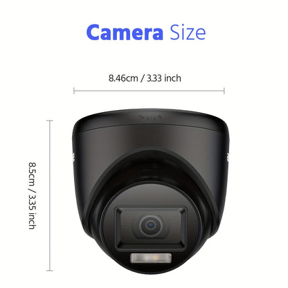 3K Beveiligingscamera – IP Camera – PoE Camera – Buiten Camera – Surveillance Camera – Tweeweg Audio – AI Detectie Mens & Voertuig – IP67 Waterdicht Met Kleurennachtzicht 30m