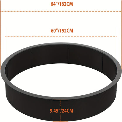 Vuurkorfring – Vuurkorfring – Vuurring – Tuinvuurring – Kampvuurring – 122 cm Diameter – Carbon Staal Met Roestwerende Coating – Eenvoudige Montage Zonder Gereedschap