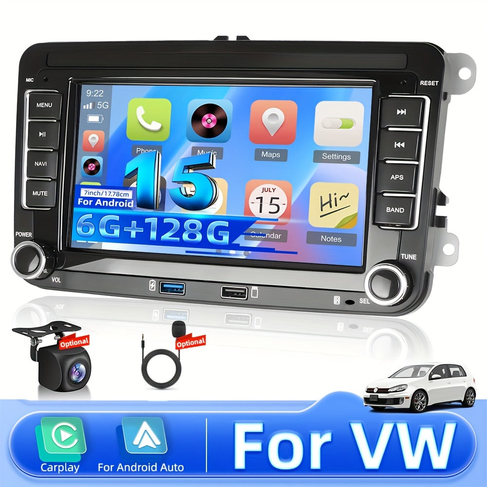 Autoradio – Auto Radio – Multimedia Systeem – In-Car Entertainment – Car Stereo – 9 Inch Touchscreen – Draadloze CarPlay & Android Auto – GPS Navigatie – Achteruitrijcamera Met Microfoon