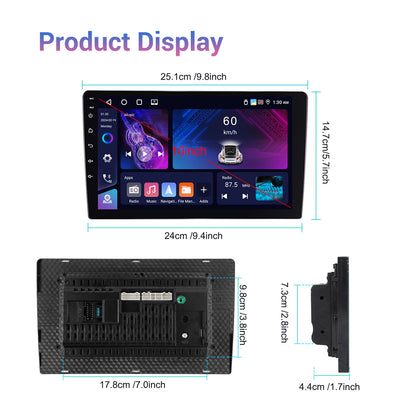 Android Auto Radio – Autoradio – Carplay – Multimedia Speler – Navigatiesysteem – 10 Inch HD Touchscreen – Android 13 OS – Inclusief Achteruitrijcamera
