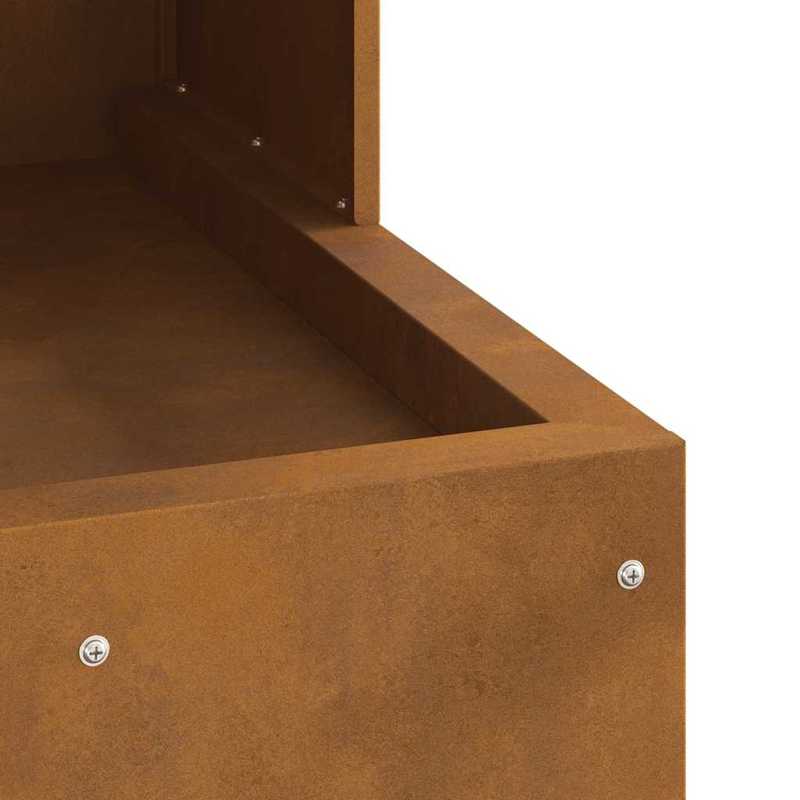 Fire Pit Brown 50 X 50 X 100Cm Corten Steel This Stylish Rectangular Outdoor Fire Pit Provides Warmth And Ambiance on Chilly Evenings. It'S Built to Last, So You Don'T Have to Worry about Wear And Tear. It'S The Perfect Choic