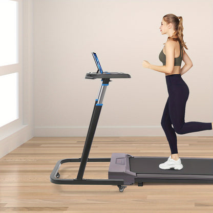 Fietstrainer Bureau – Verstelbaar Fietsbureau – Indoor Bike Desk – Hometrainer Tafel – Workout Bureau – RVS Stalen Frame – Verstelbare Hoogte en Lockbare Wielen – Antislip Oppervlak – Compact en Mobiel – Zwart