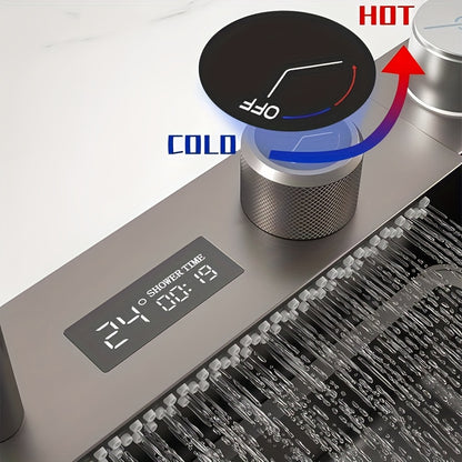 Watervalspoelbak – Keukenspoelbak – Digitale Spoelbak – Inbouwspoelbak – RVS Spoelbak – 75x45 cm – Digitaal Display – Rechterafvoer