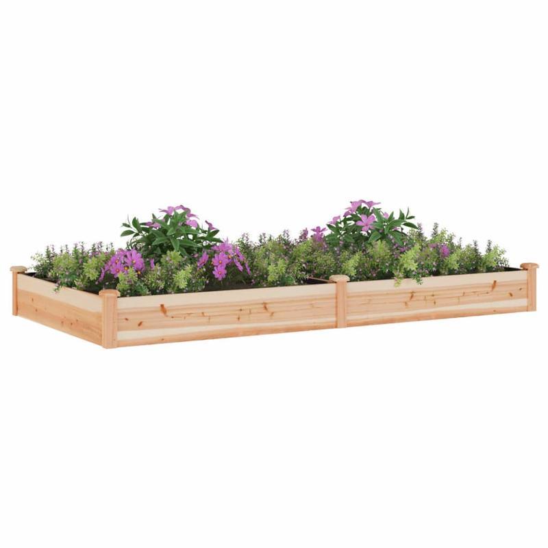 Easy to assemble Raised bed garden liner 240x120x25cm solid wood fir modern and simple backyard high-quality flower box kit