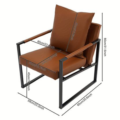 Loungestoel – Fauteuil – Relaxstoel – Armstoel – Kamerstoel – Ergonomisch Design – Stevig IJzeren Frame