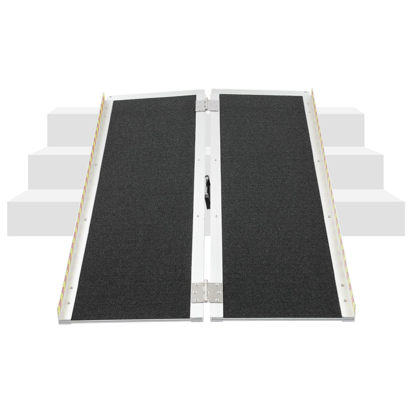 121.92cm Portable Ramp | Folding Handicap Ramp with Handle for Steps/Stairs/Scooter, Aluminum Alloy by NaMaSyo