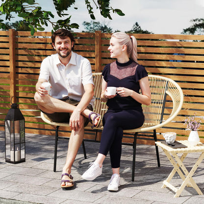 Tuinset – Buitenmeubelset – Bistrotafel Met Stoelen – Terrasmeubilair – Patio Set – Duurzaam Metalen Frame – Onderhoudsvriendelijk Kunststof Blad